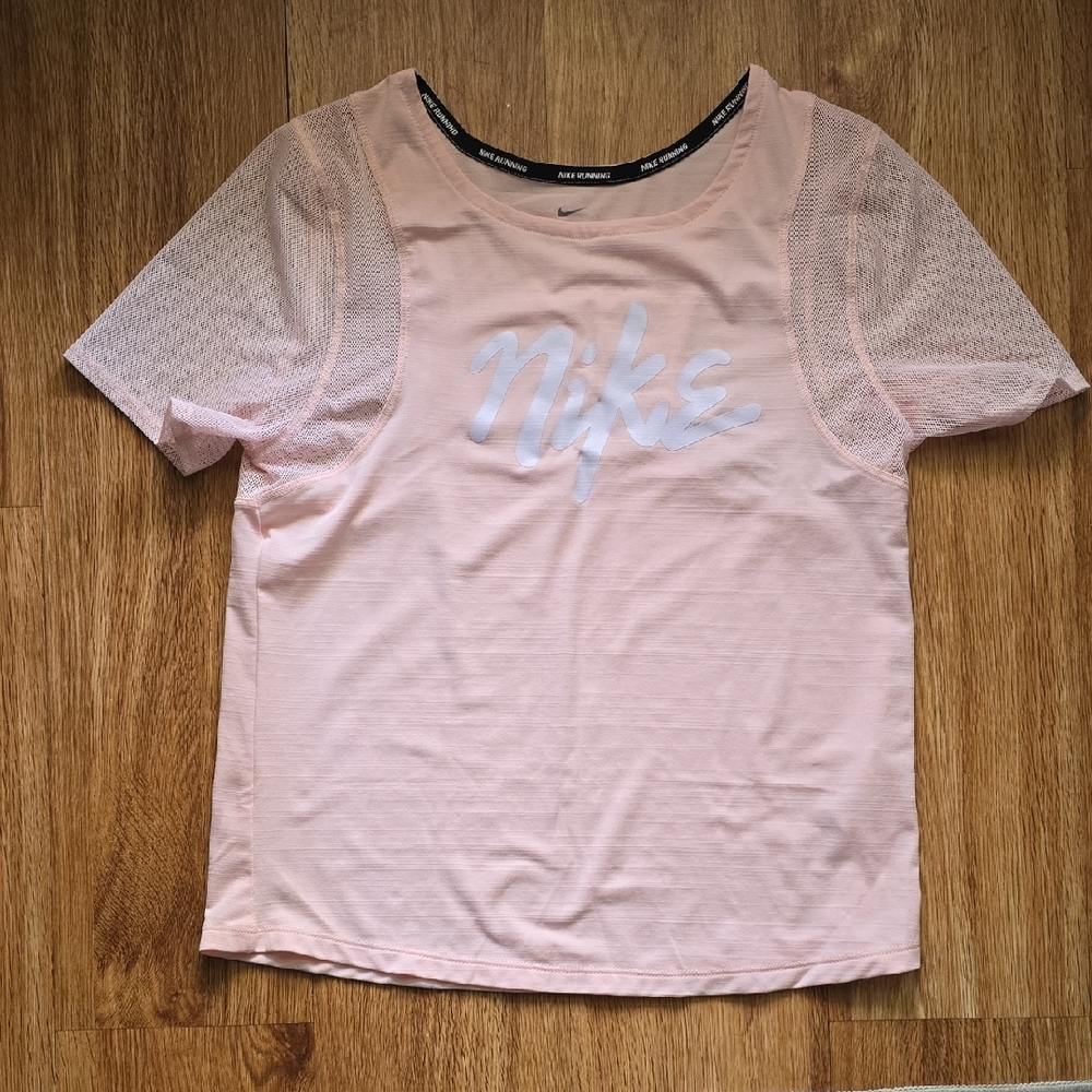 Nike Women's Light Pink Mesh Tee